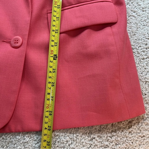 New NWT Womens Vintage Private Concepts Pink 80s Blazer double Breasted size 10P - Picture 13 of 15